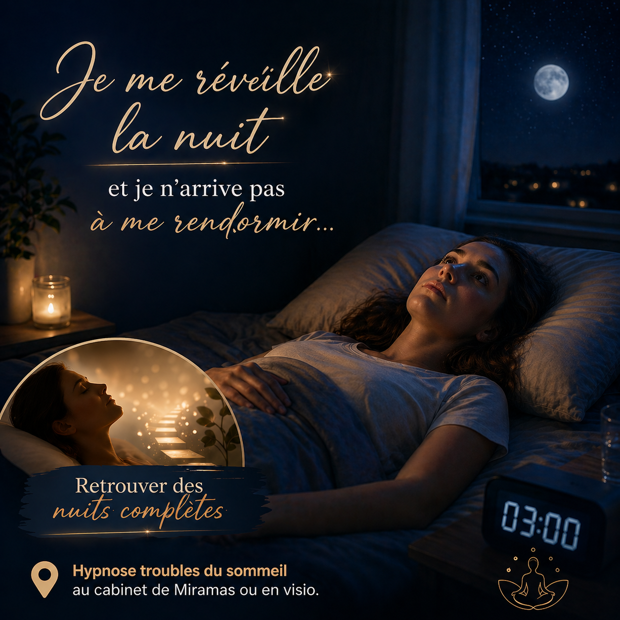 Réveils nocturnes à 3h du matin : pourquoi vous ne vous rendormez pas et comment retrouver un sommeil profond grâce à l’hypnose