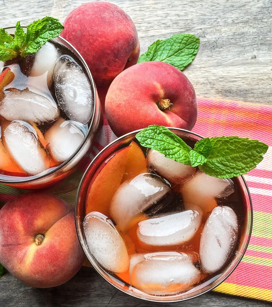 Ginger-Peach Iced Tea