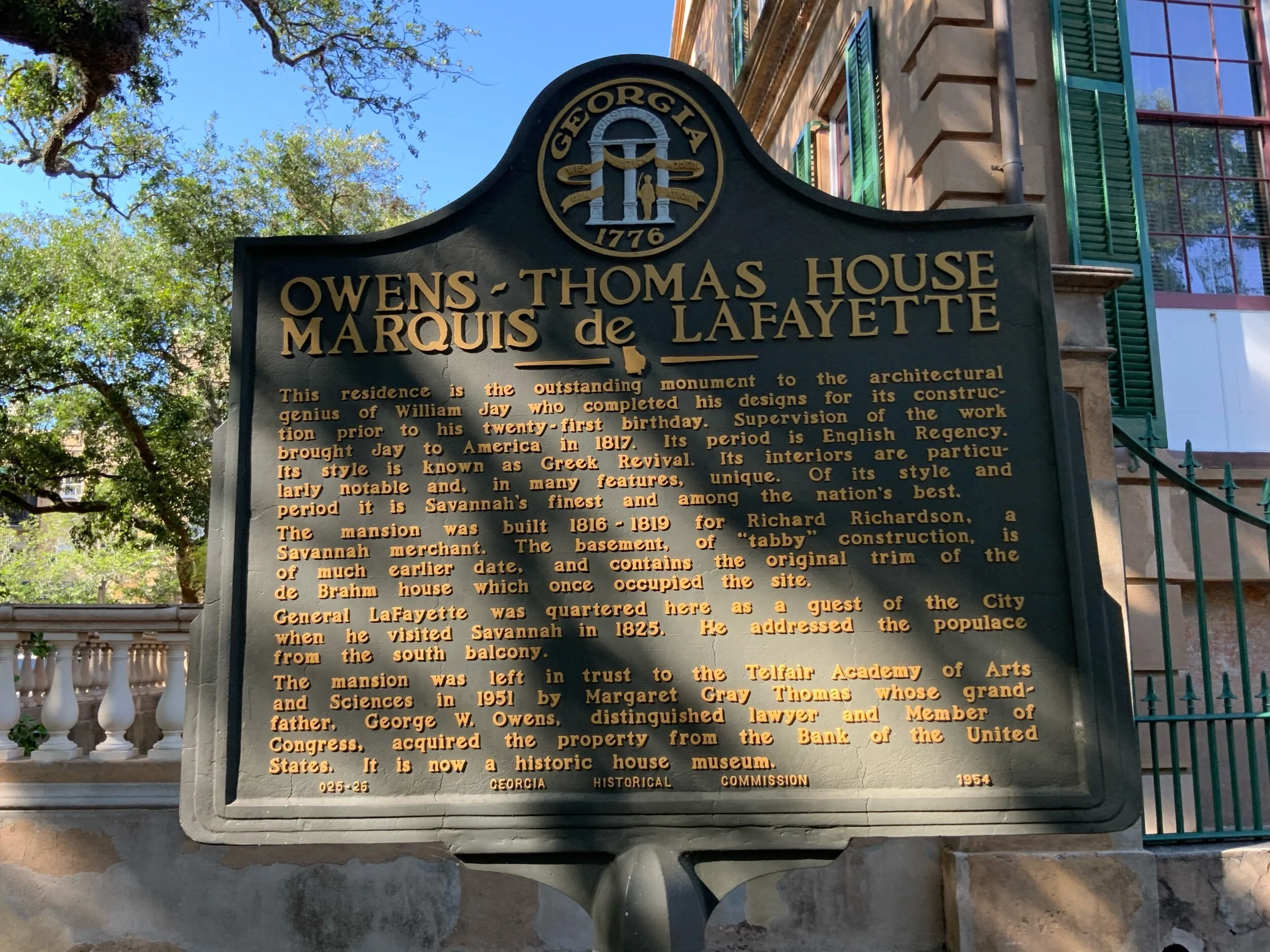 Owens Thomas House and Slave Quarters: Tale of Two Histories