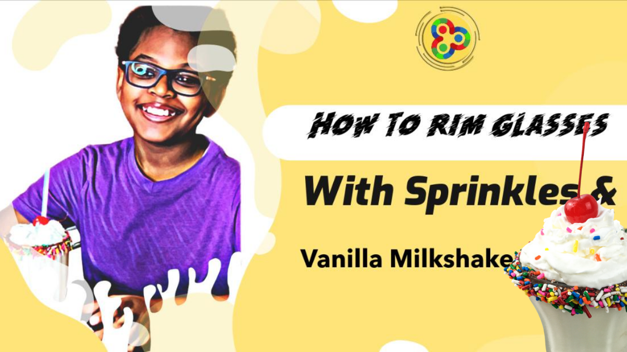 Creamy Vanilla Milkshake with Sprinkle Rimmed Glass and the Chemistry of Ice Cream