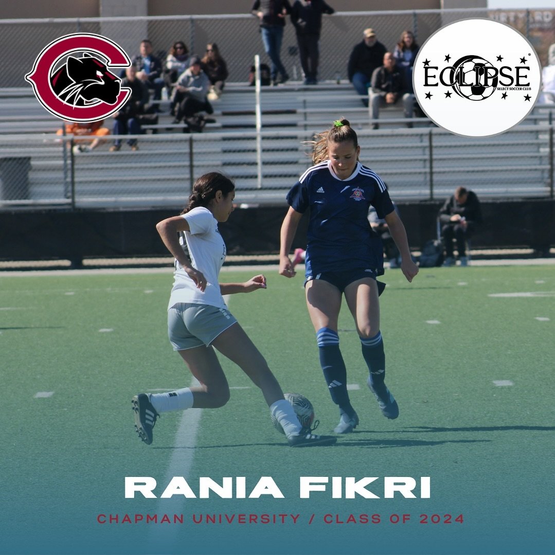 𝑪𝒐𝒎𝒎𝒊𝒕𝒕𝒆𝒅

@ecnlgirls U18/19&rsquo;s @raniafik24 has committed to play for @chapmanwscr this fall in @thesciac! 

Congratulations Rania 🙌🏼🎉

#TheEclipseNation #ProvenPathway #gopanthers