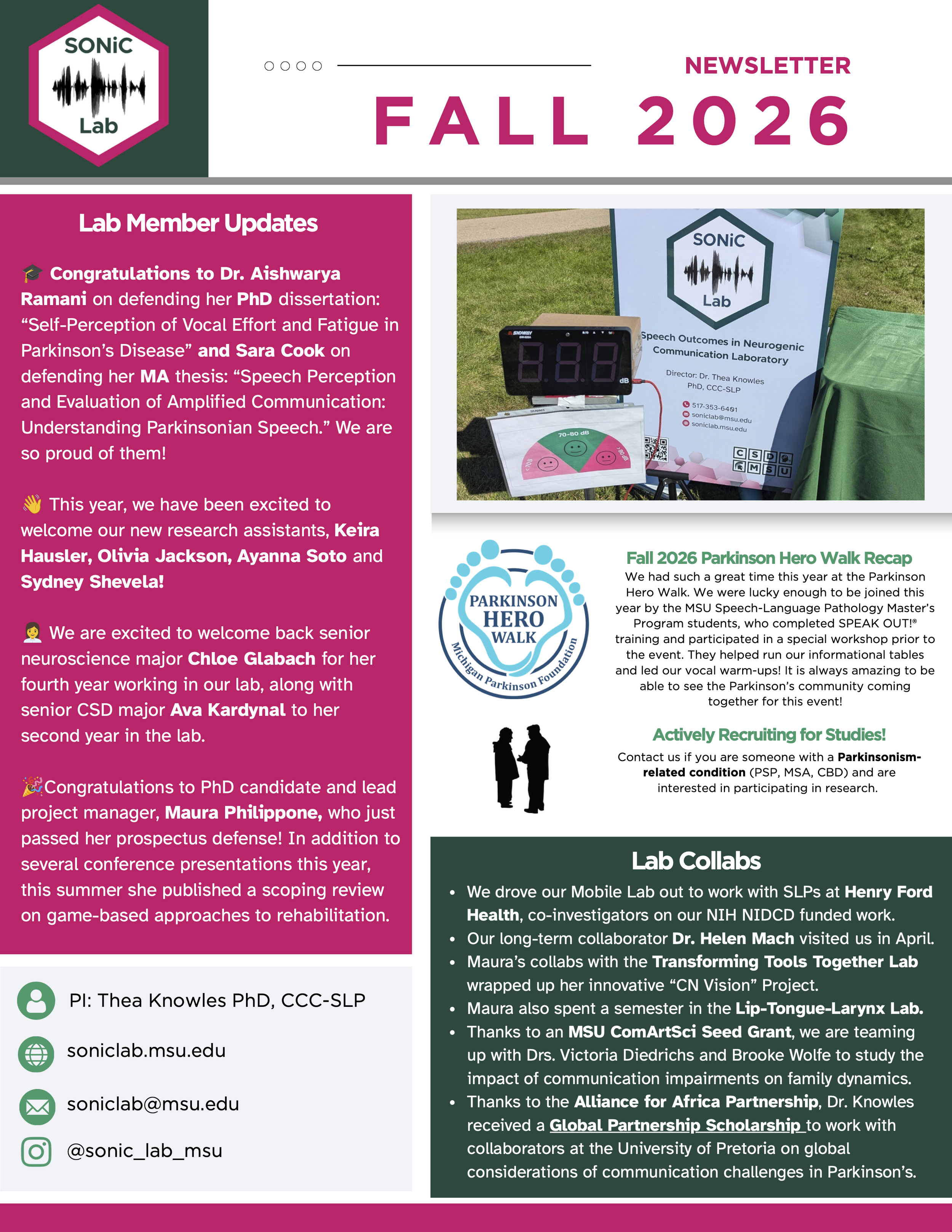 Fall 2026 Newsletter