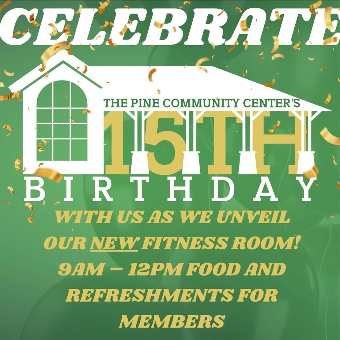 🎉 The SBCBA sends warm birthday wishes to the Pine Township Community Center! 🎂🥳 Congratulations on 15 years of community strength and growth. Exciting news - the new fitness room is a fantastic addition! 💪 Thank you for being a hub of community 