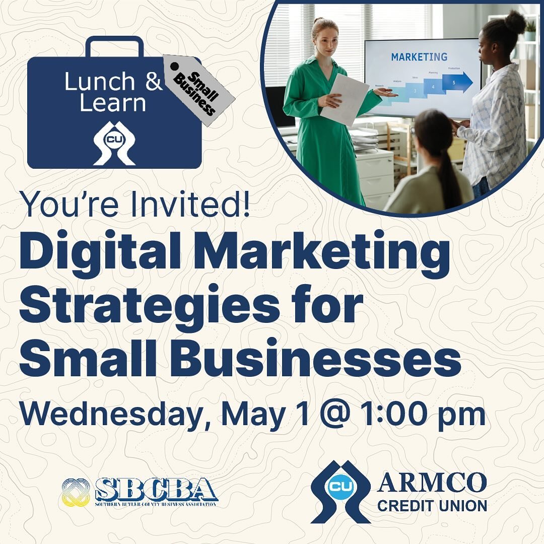 💼 Calling all business leaders! Join us and @armco_credit_union for our Lunch &amp; Learn workshops every Wednesday in May. Topics are tailored to provide resources for small businesses.

💻 Our digital marketing workshop provides tips and insights 