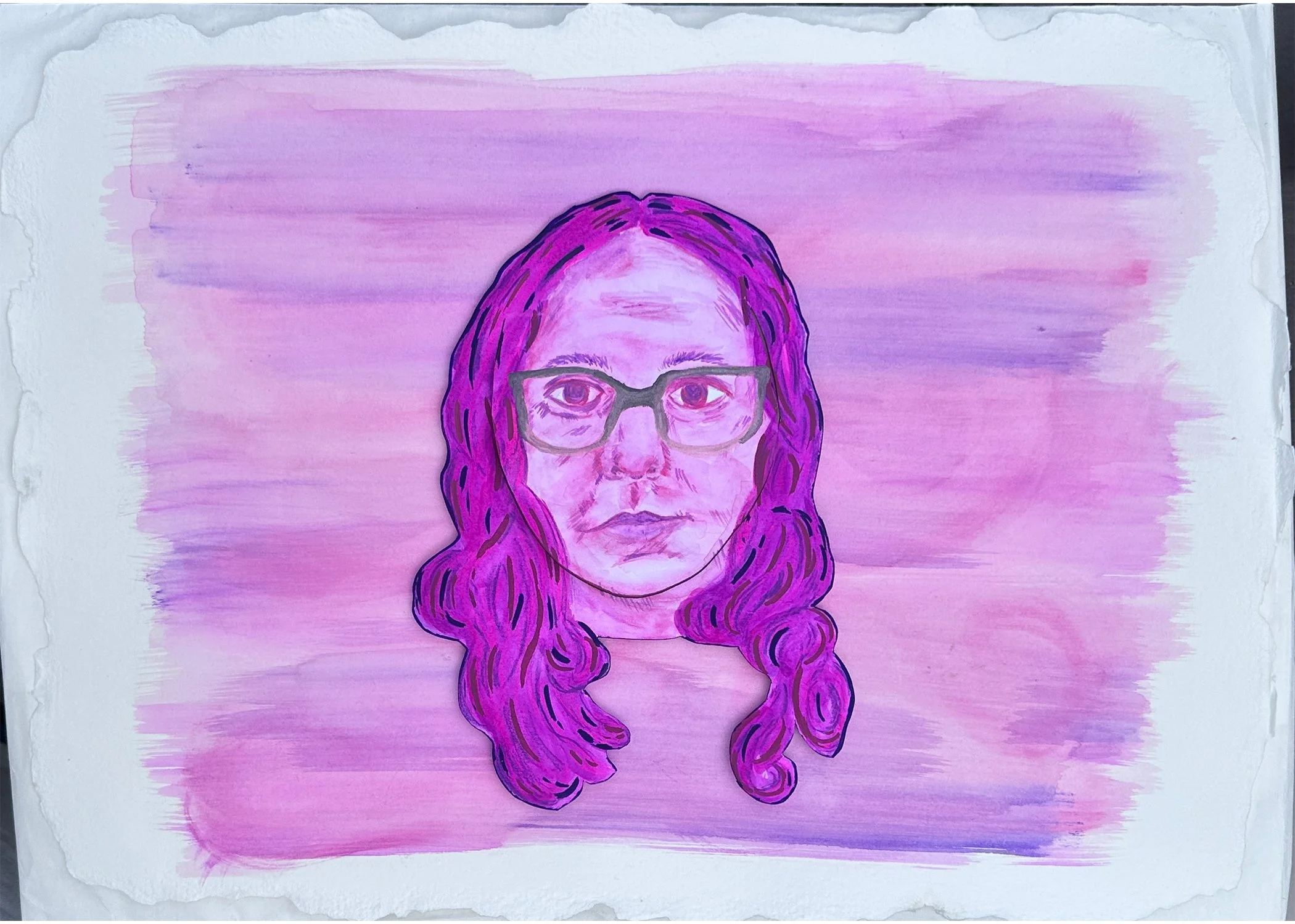 Unveiled Courage, 15x11”, Mixed Media