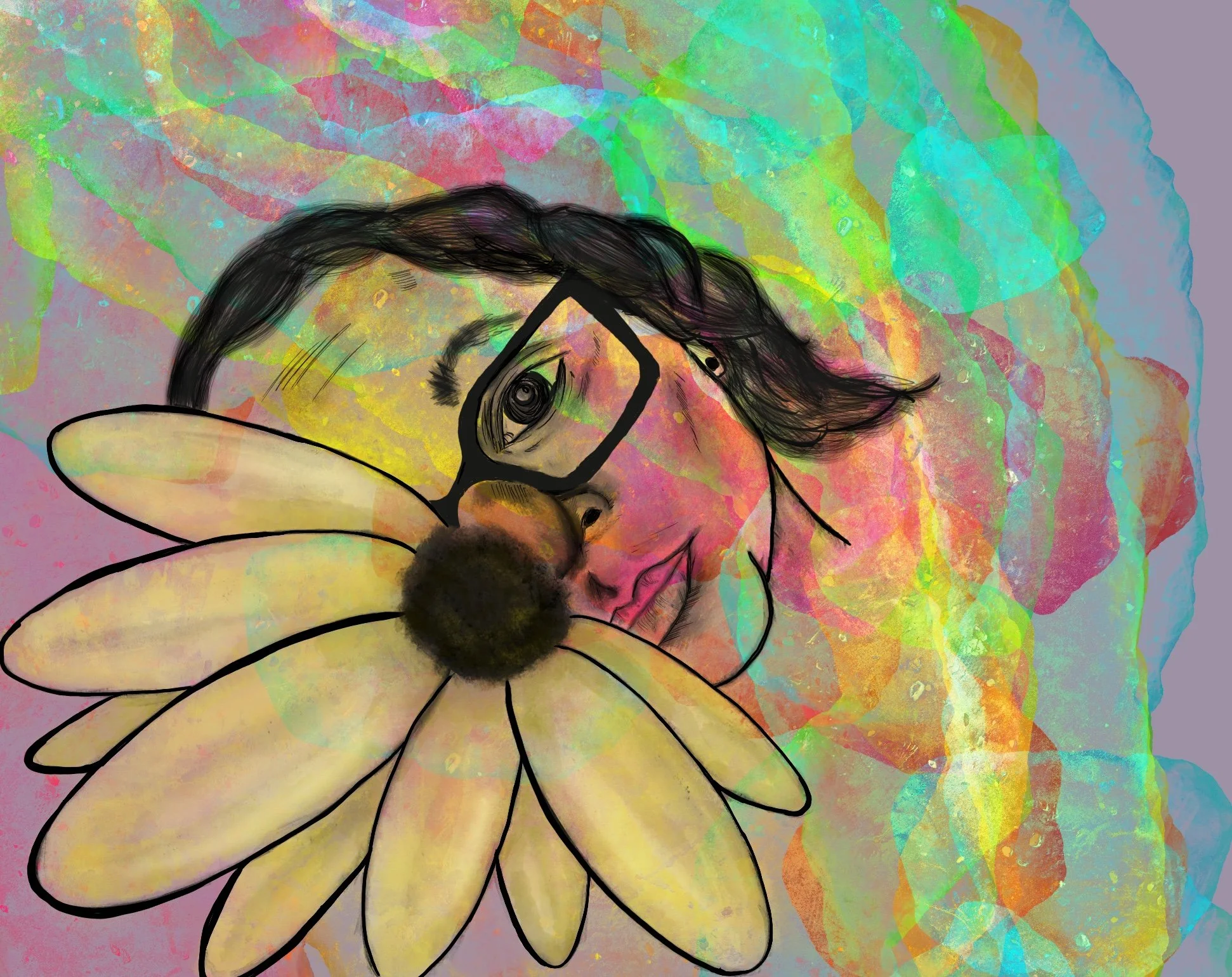 Amalgamating, digital painting, 2024