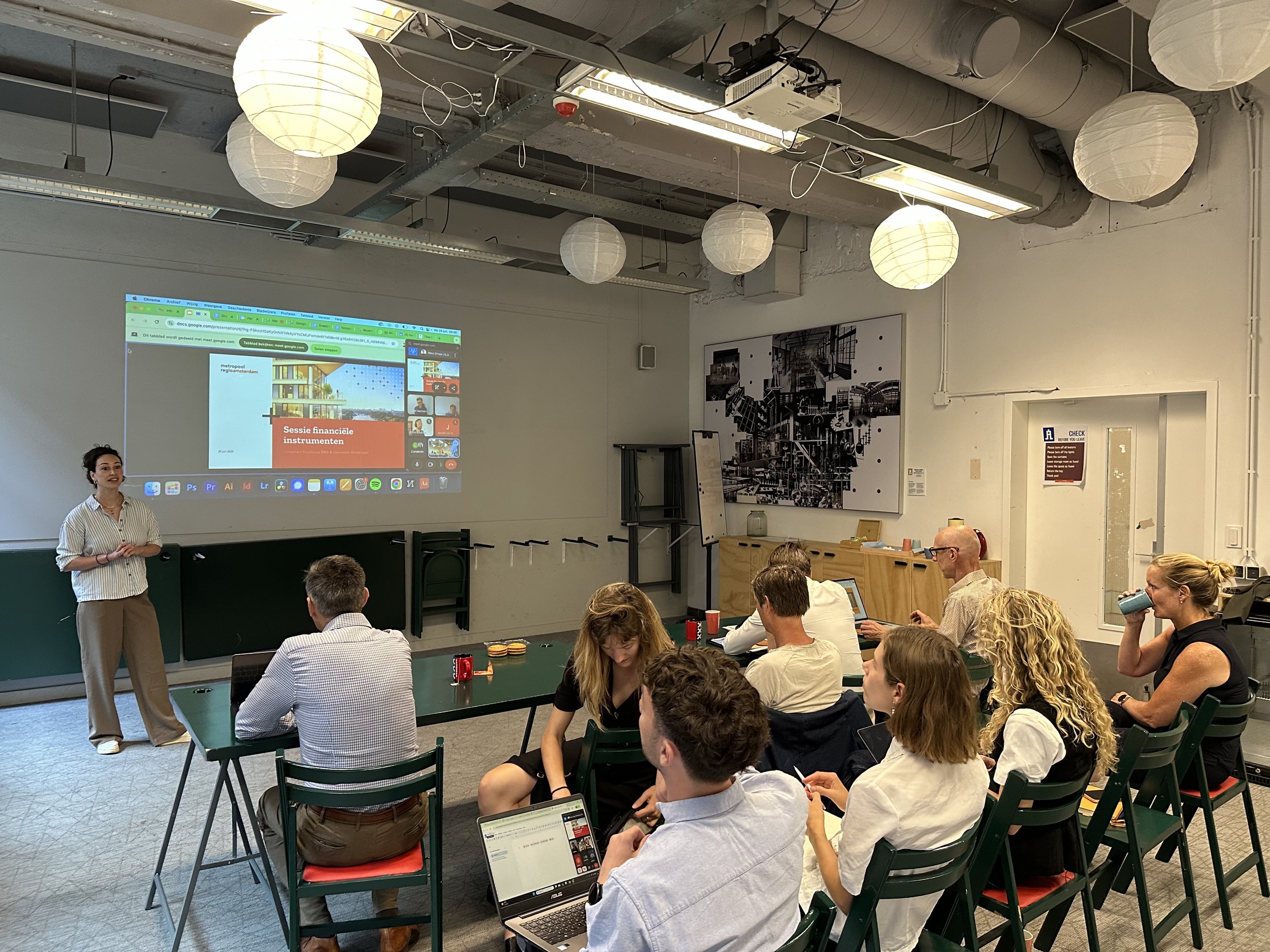 Sessie financiële instrumenten met gemeente Amsterdam