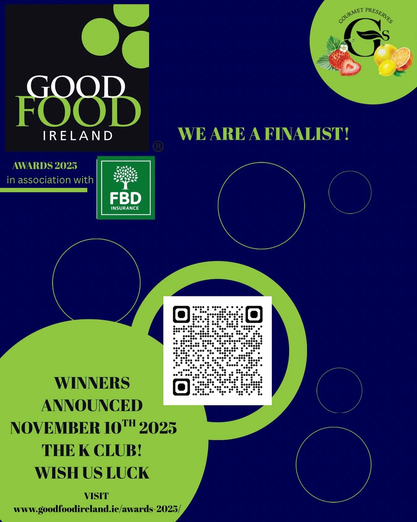We&rsquo;re absolutely thrilled to announce we&rsquo;ve made it into the finals of the 2025 Good Food Ireland Awards for Sweet and Savoury Producer of the Year!💚 ✨ 

We take immense pride in every single jar we create, and it&rsquo;s a true honour t