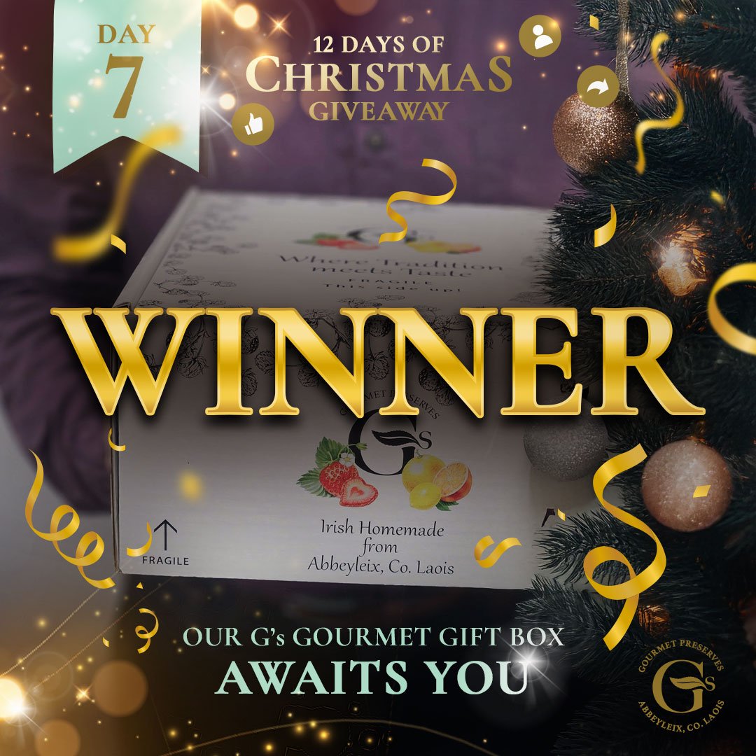 🎉 Congratulations, Donna! Your favourites are on their way! ✨
Six of G&rsquo;s most-loved jams and marmalades, beautifully arranged in a gift box. 🍯🎁
The Christmas excitement is far from over! There are still many mouthwatering prizes to be won in