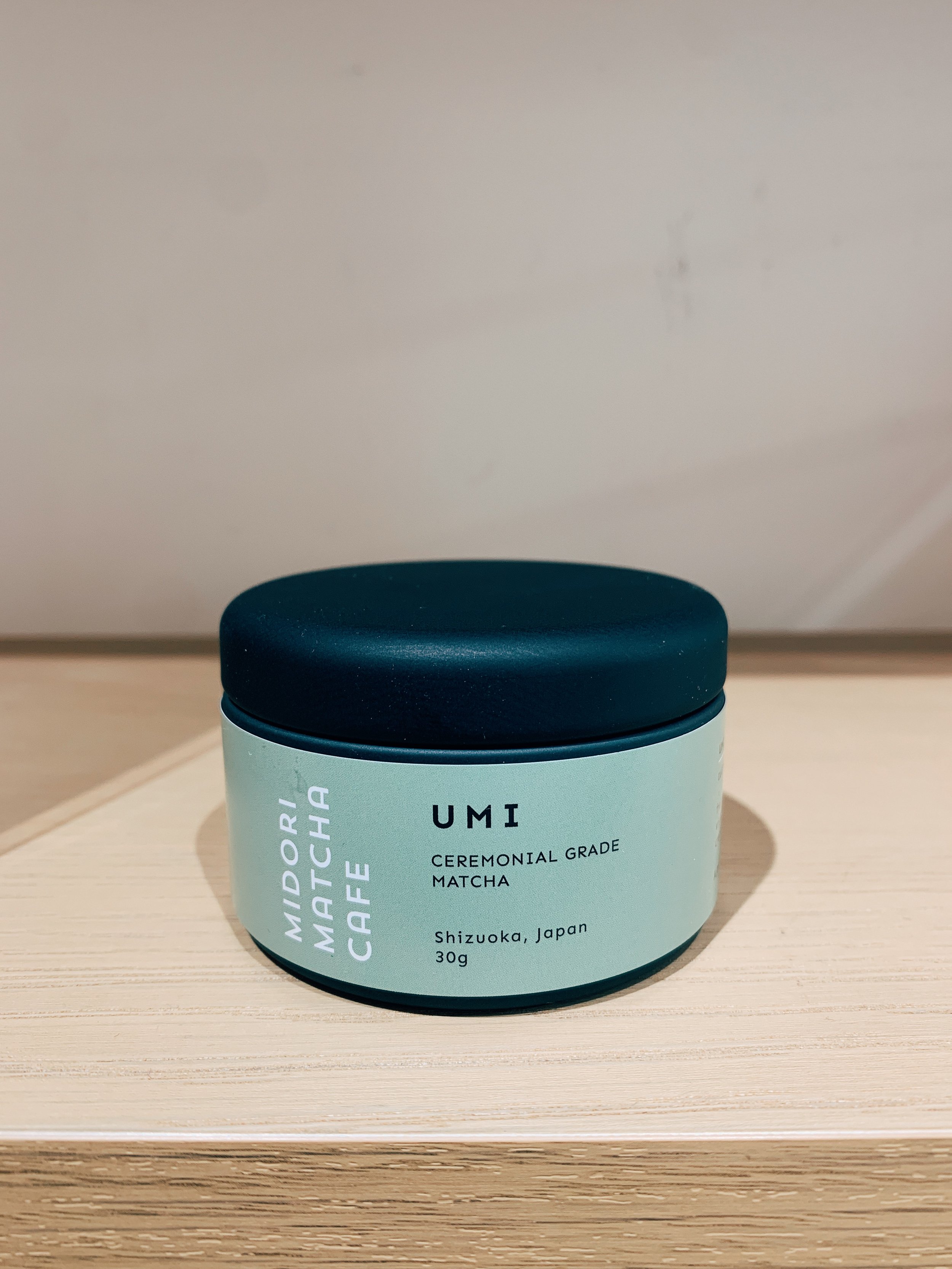 Boite de matcha UMI 30g recto