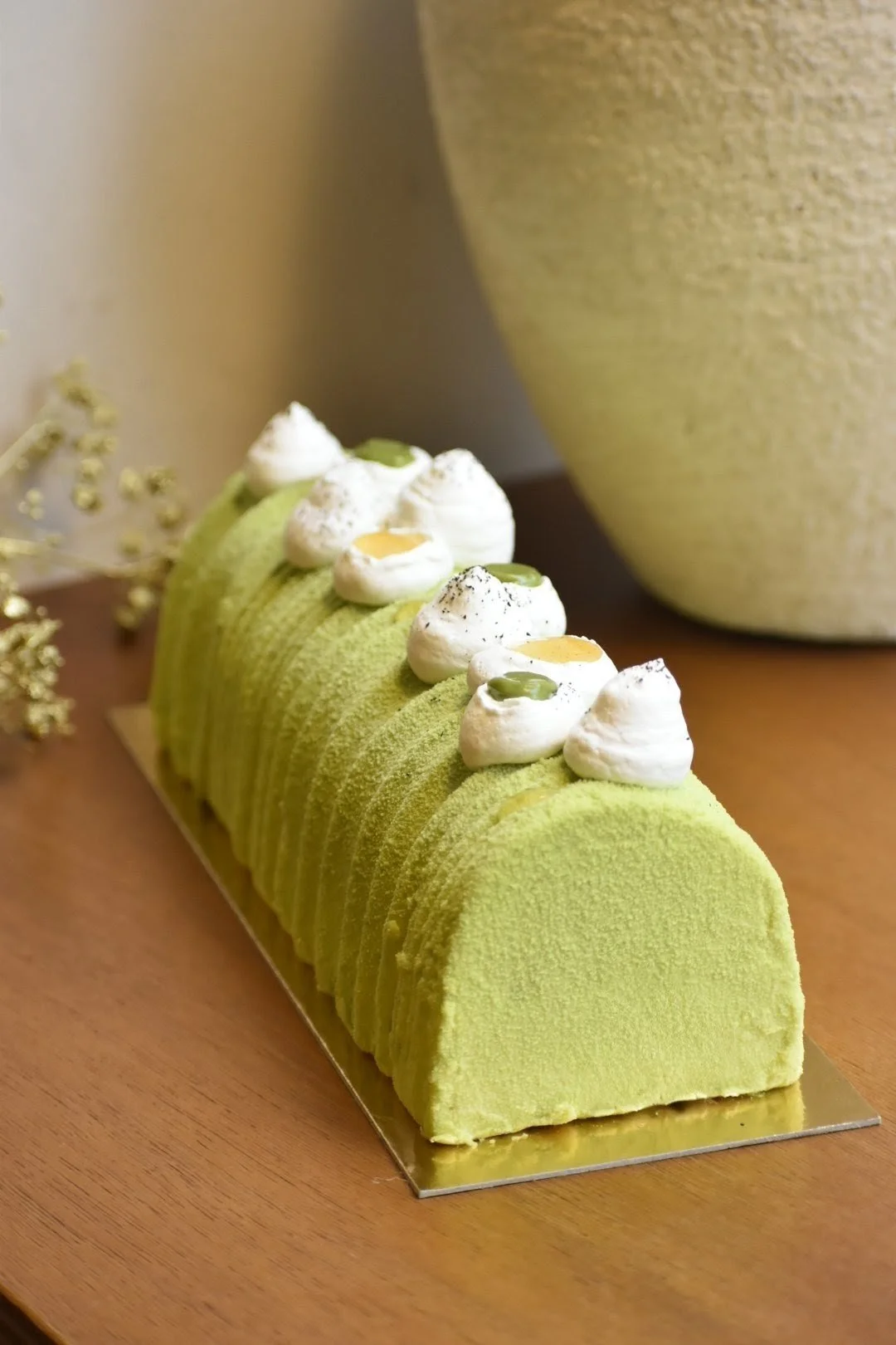 Bûche de Noël Matcha Vanille Tonka