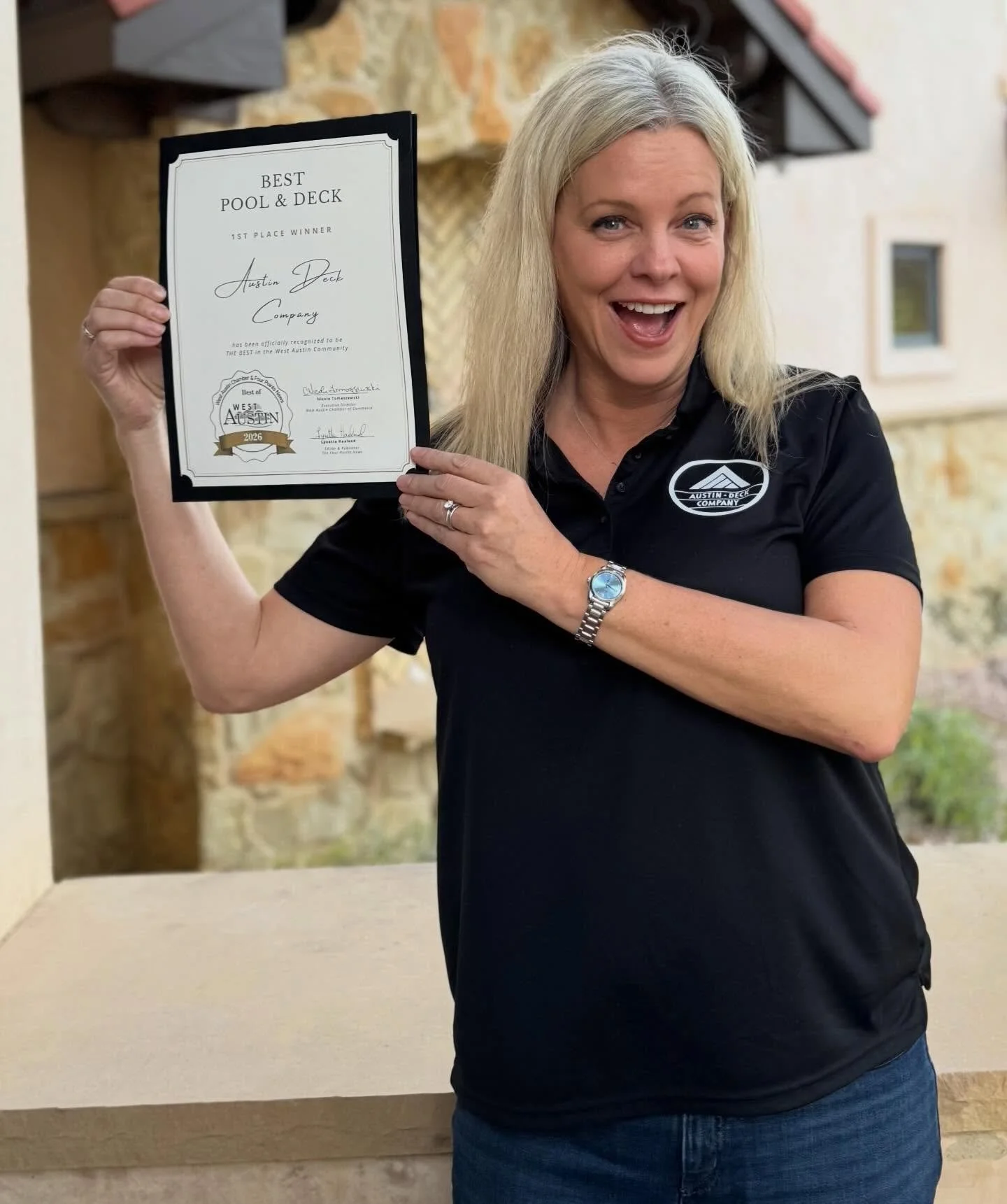 Austin Deck Company won 1st place in the West Chamber Best of West Austin for the 2nd year in a row! 
-
-
-
-
#win #fyp #austindeckcompany #austindecks