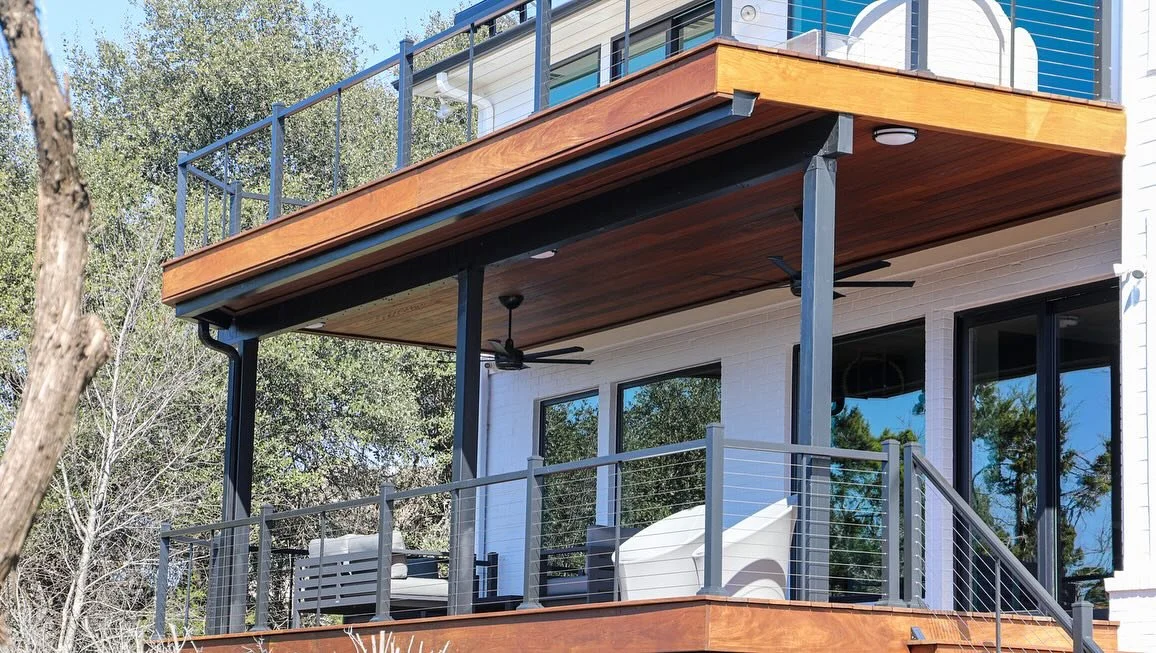 We love the look and durability of Ipe and it has the benefit of being Class A fire rated. Austin&rsquo;s Wildfire codes require fire rated materials and there are plenty to choose from that add to the beauty and performance of your deck. 

Decking: 