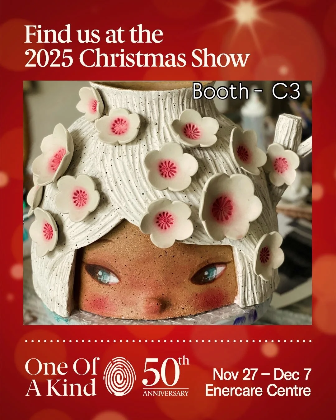 See you at the One of a Kind Show! 🌿✨ booth - C3
Can&rsquo;t wait to share my new works and meet everyone in person &mdash; come say hi if you&rsquo;re there! 💛

#oneofakindshow #torontoartist #healingflower #ceramicsculpture #artshow