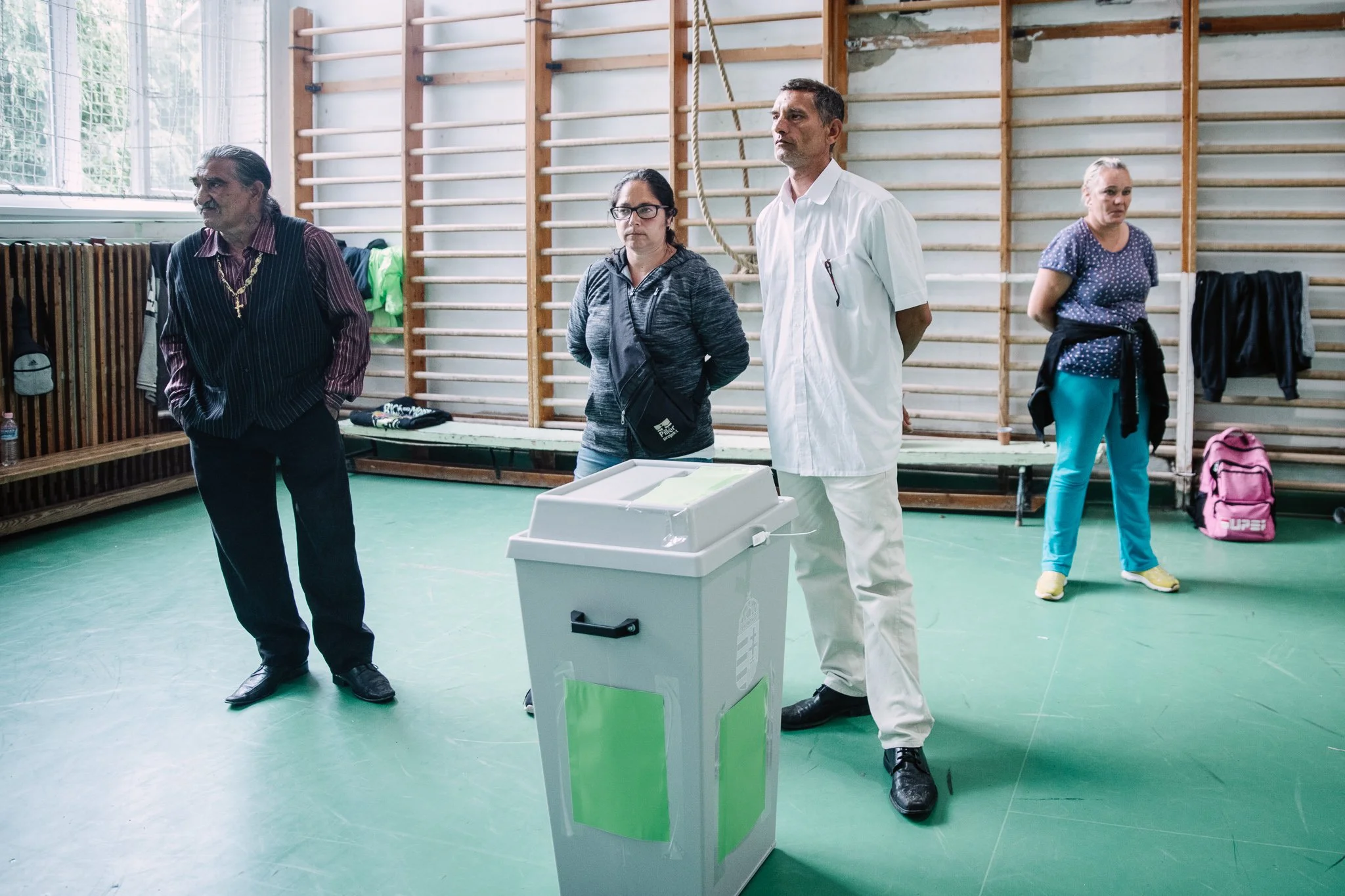 Onlookers or observers at one of the polling stations. As an outsider, it was hard to keep track of who was whose delegate and whether they were following the rules at all.
