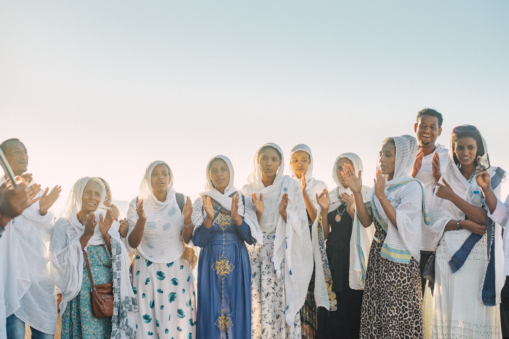 The pilgrim sung beautiful Ethiopian liturgical songs