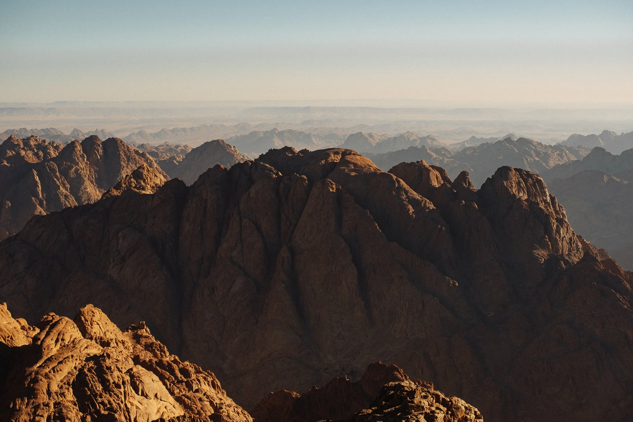 View from Mount Sinai after sunrise