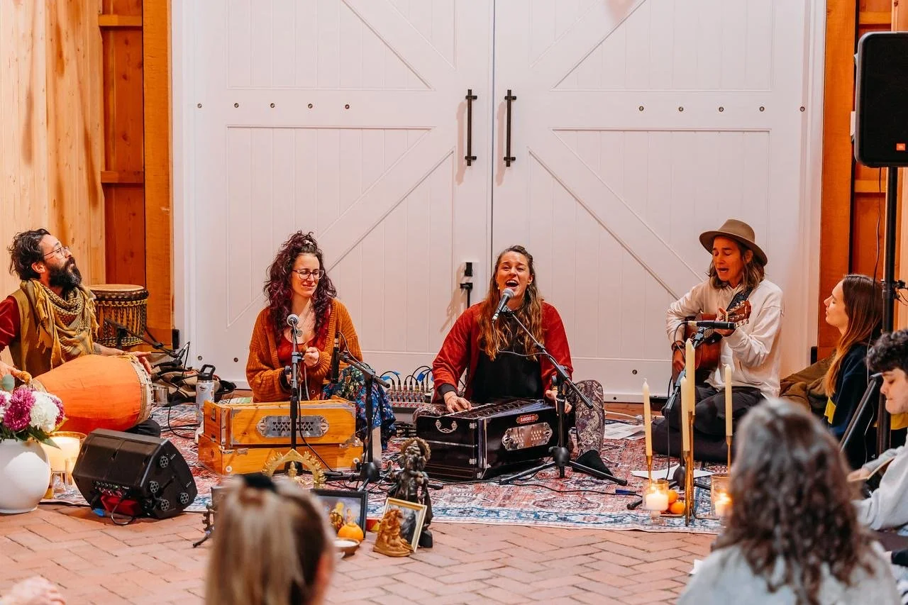 the OMies Kirtan band at the Grove