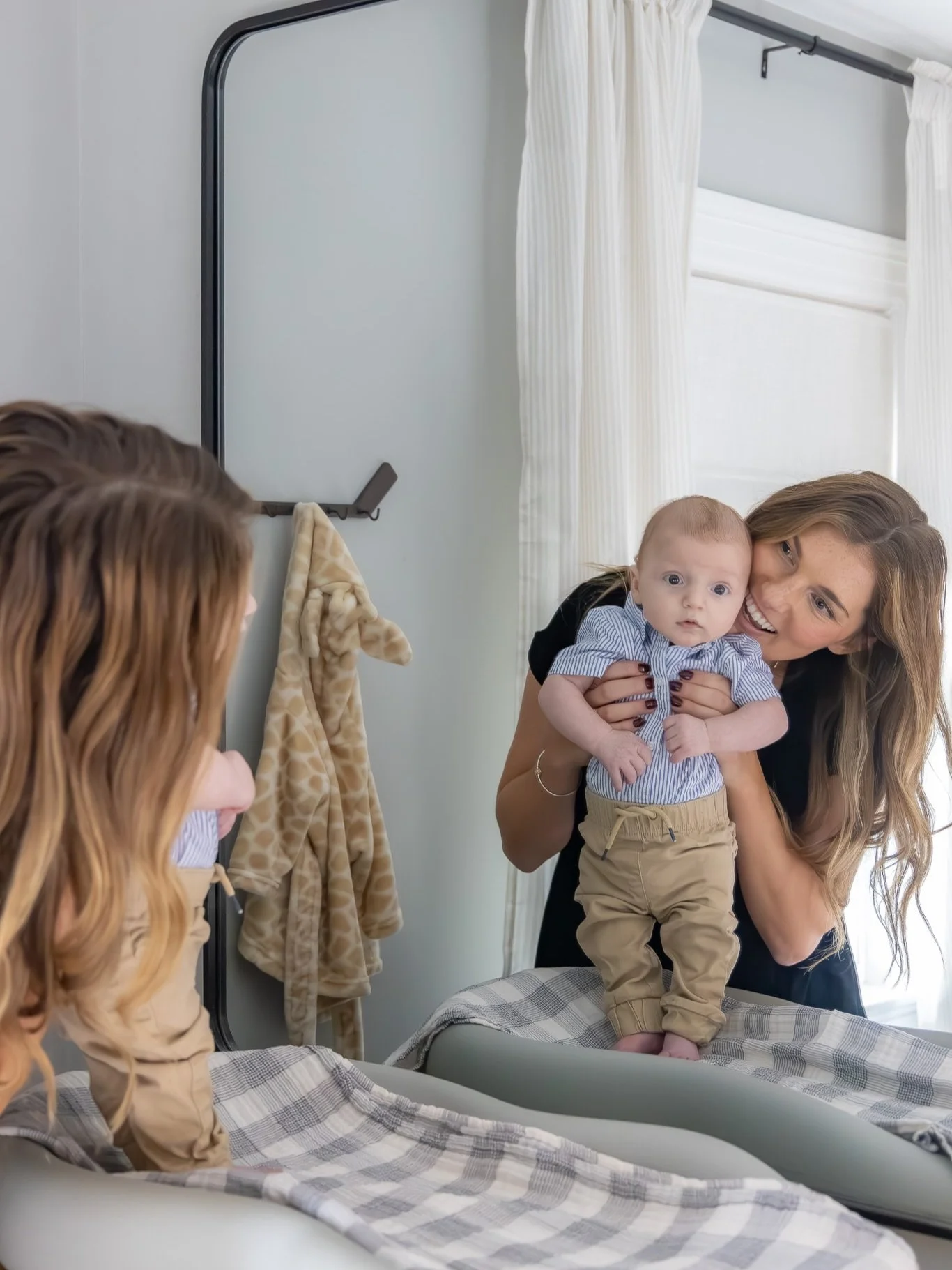 Before my baby gets any bigger than he already is 😭
I had to share his vintage sports-inspired nursery.

Every inch of this room holds a piece of our family story , especially the gallery wall 🤍
&bull; Dad&rsquo;s hand-drawn football plays + a favo