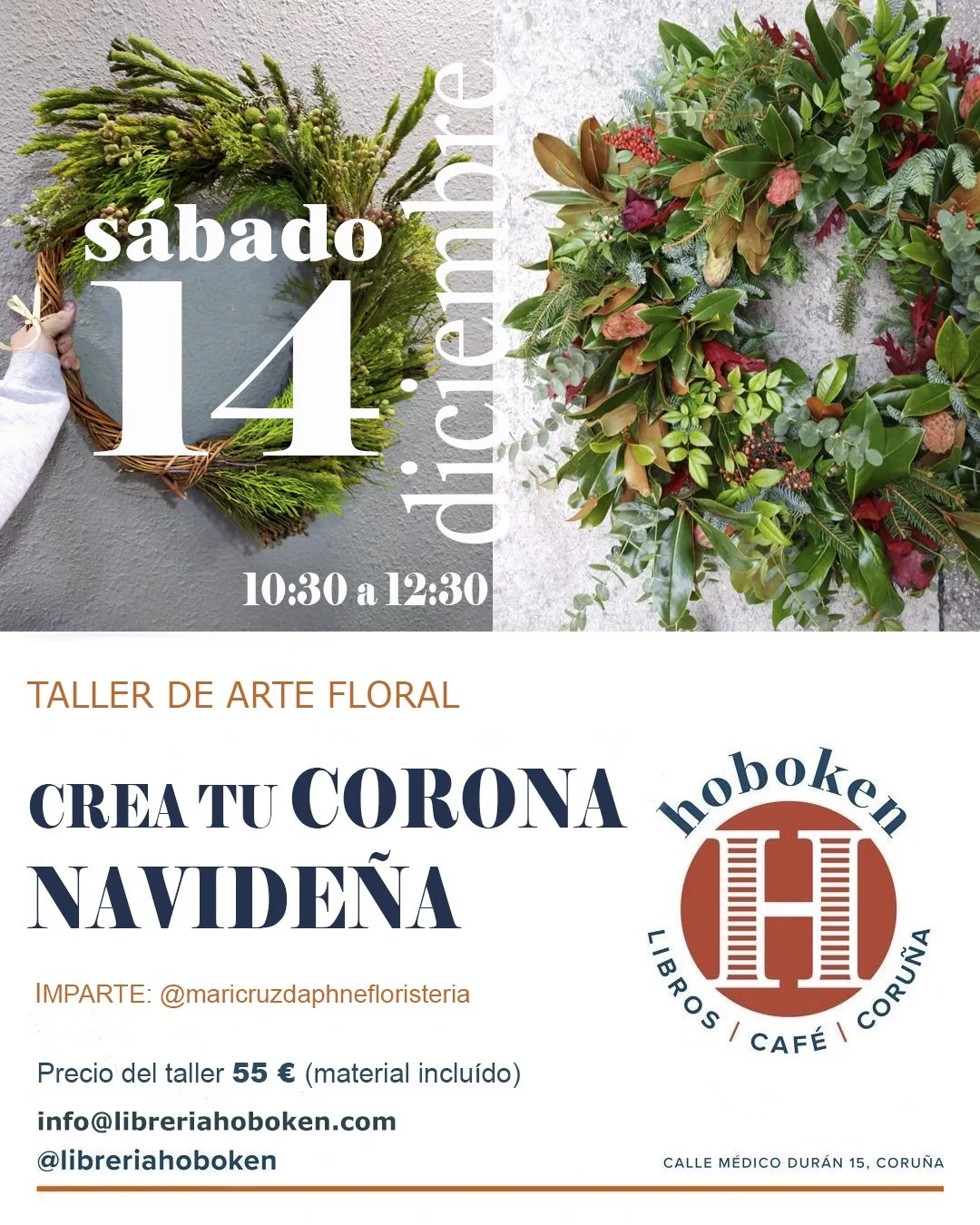 Taller de coronas navideño