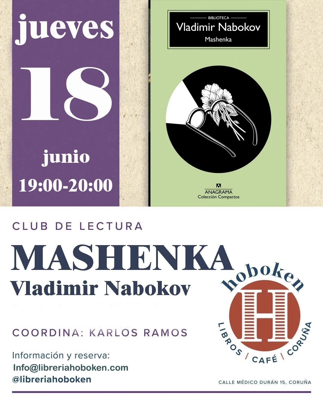 CLUB DE LECTURA CONTEMPORÁNEO: MASHENKA