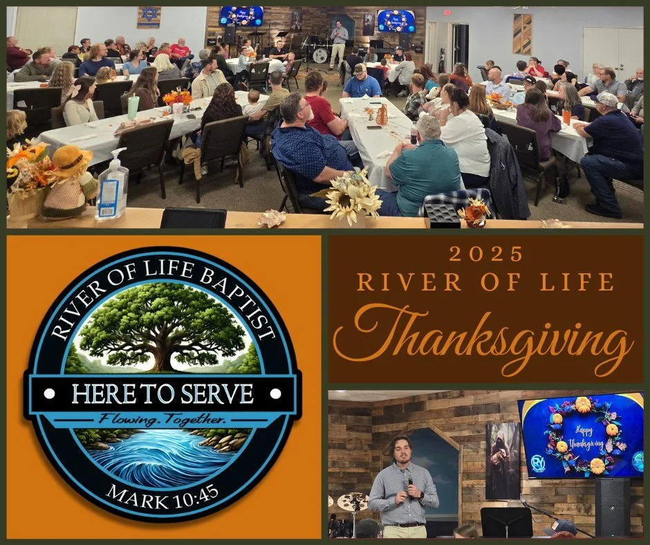 ✨ What a beautiful night at River of Life Baptist Church! ✨

Our Thanksgiving Dinner was such a sweet reminder of Psalm 133:1: &ldquo;Behold, how good and how pleasant it is for brethren to dwell together in unity.&rdquo;

HUGE THANK YOU:
To Pastor R