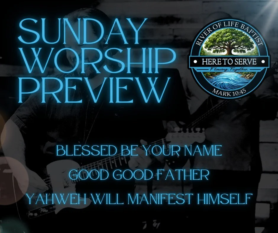 🎶 Sunday Worship Preview 🎶

Join us as we lift the name of Jesus through worship this Sunday!
Our setlist is centered on gratitude, identity, and declaring who God is:

✨ Blessed Be Your Name
💙 Good Good Father
🔥 Yahweh Will Manifest Himself

📖 