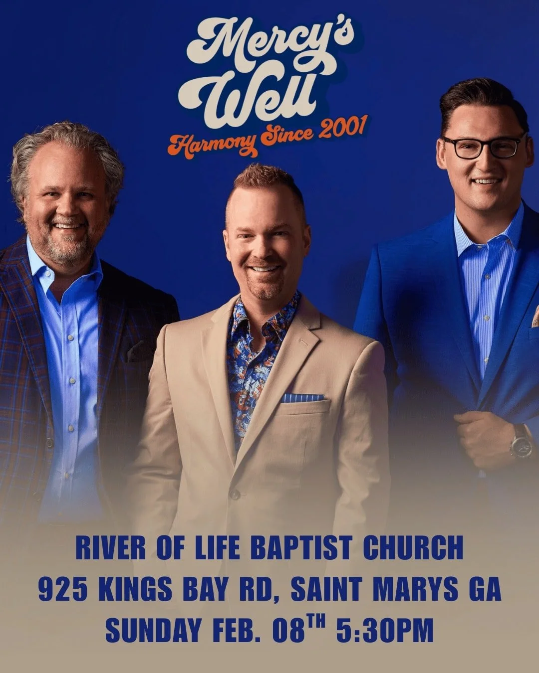 🎶 Join Us for a Special Evening of Worship 🎶

Tomorrow night, we&rsquo;re excited to welcome Mercy&rsquo;s Well, a powerful gospel trio, to lead us in worship! Come experience an uplifting time of praise, fellowship, and encouragement as we gather 