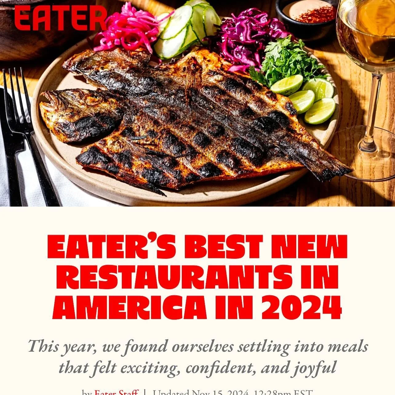 We were so stunned and enthralled from being named one of @eater &lsquo;s Best 14 New Restaurants in the Country that we forgot to post!! But man did you all show up this week!! 

Thank you to our community for the willingness to support our dream an