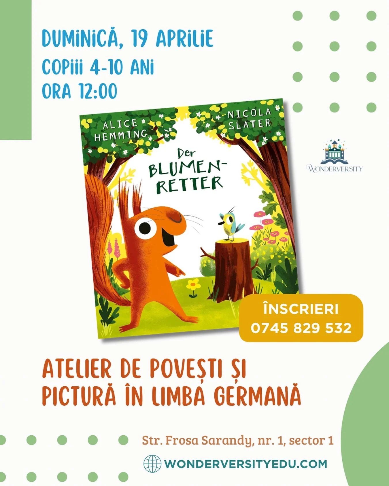 🌼🐝 Veverița este &icirc;nc&acirc;ntată. &Icirc;n pădure, a descoperit o floare minunată- at&acirc;t de delicată, at&acirc;t de galbenă, at&acirc;t de perfectă. Așa că se hotărăște să o protejeze de tot: de v&acirc;nt, de ploaie și, bine&icirc;nțele