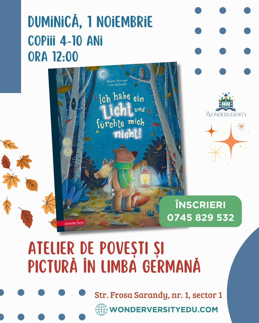 atelier povesti si pictura in limba germana pentru copii bucuresti activitati de weekend