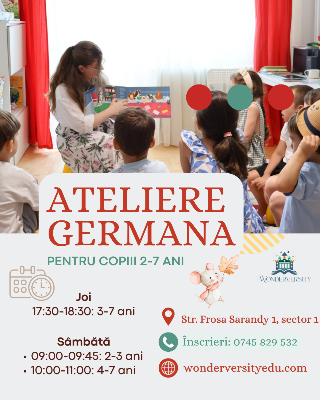 ateliere distractive limba germana pentru copii 3-6 ani sector 1 bucuresti curs copii germana