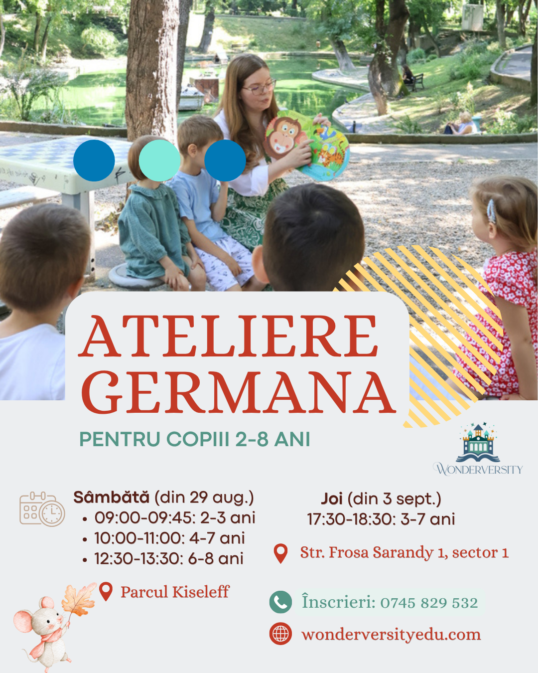 ateliere distractive limba germana pentru copii 3-6 ani sector 1 bucuresti curs copii germana