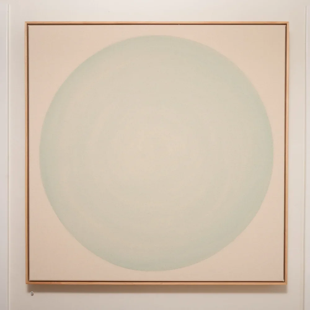 RYAN SNOW  
Circle in Light Aqua n. 2 (2024)  
41” x 41”  
Earth pigment water-color on natural canvas  
$5,800