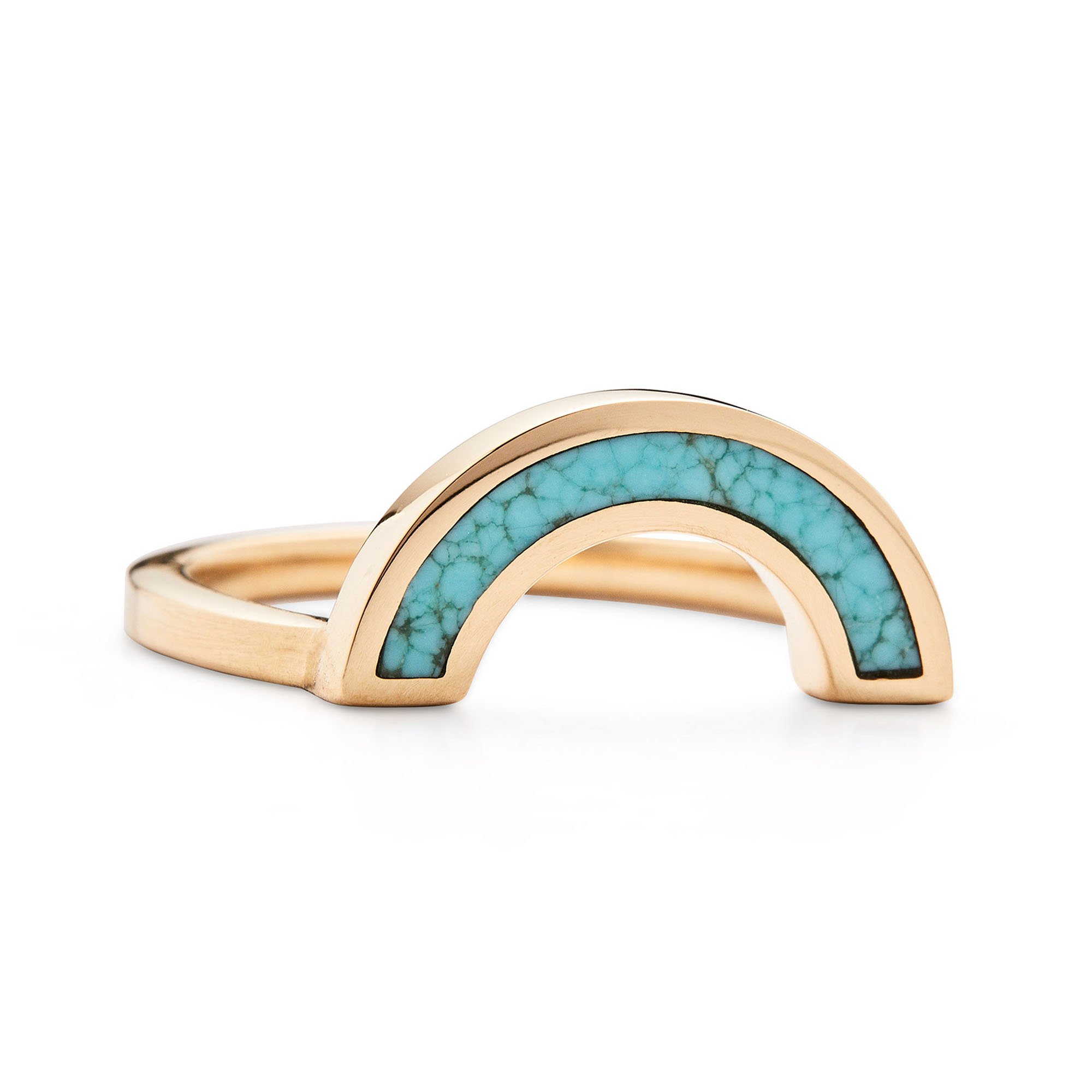 Rainbow Ring _ 14K Yellow Gold _ Number Eight Turquoise _ 1.jpg