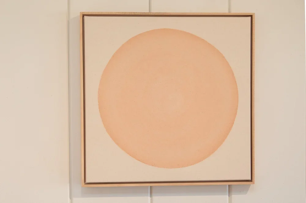 RYAN SNOW  
Circle in Pink (2025)  
25” x 25”  
Earth pigment water-color on natural canvas  
$3,200