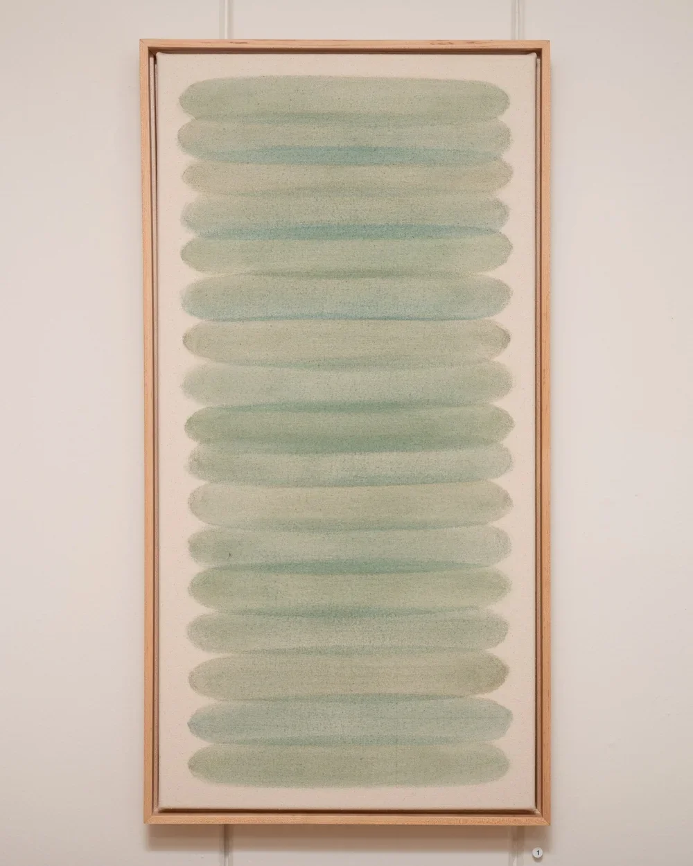 RYAN SNOW  
Ovals in Sage n. 1 (2024)  
16.25” x 32.25”  
Earth pigment water-color on natural canvas  
$3,300