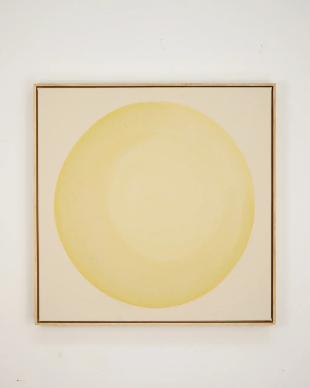 RYAN SNOW  
Circle in Yellow Ochre (2025)  
31” x 31”  
Earth pigment water-color on natural canvas  
$4,400