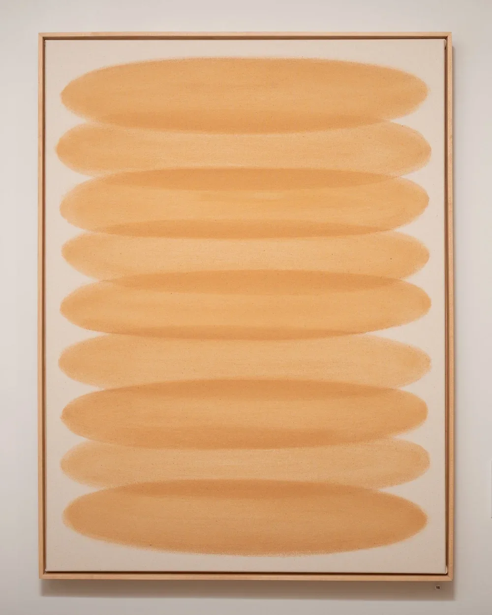 RYAN SNOW  
Ovals in Orange Ochre n. 4 (2024)  
31” x 41”  
Earth pigment water-color on natural canvas  
$5,200