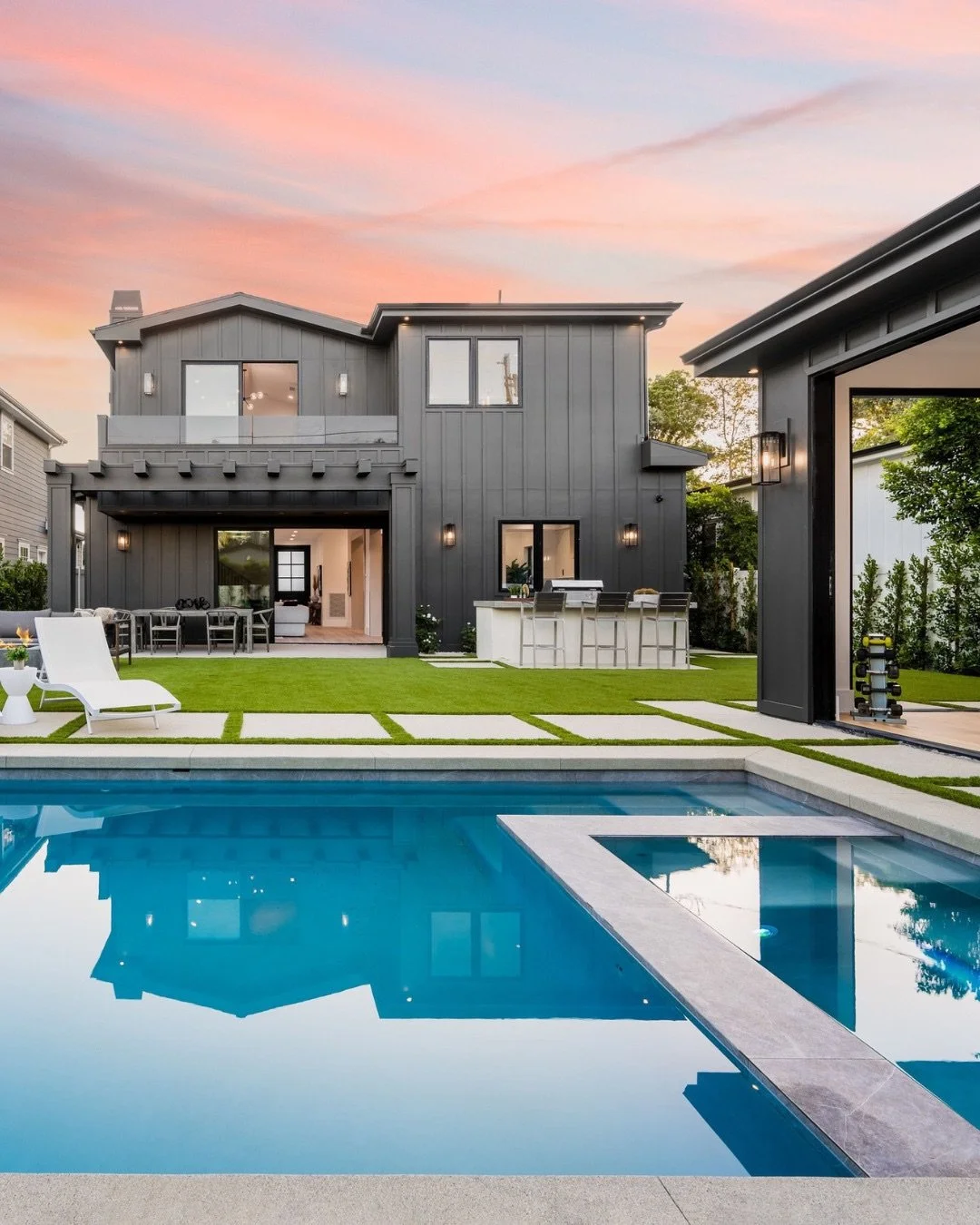 Leading the charge for 2026 top pool design trends are spaces that do it all. Multi-zone layouts artfully combine shallow lounge shelves, deeper swim areas and integrated spas, creating a seamless flow that balances function and modern style.

*****
