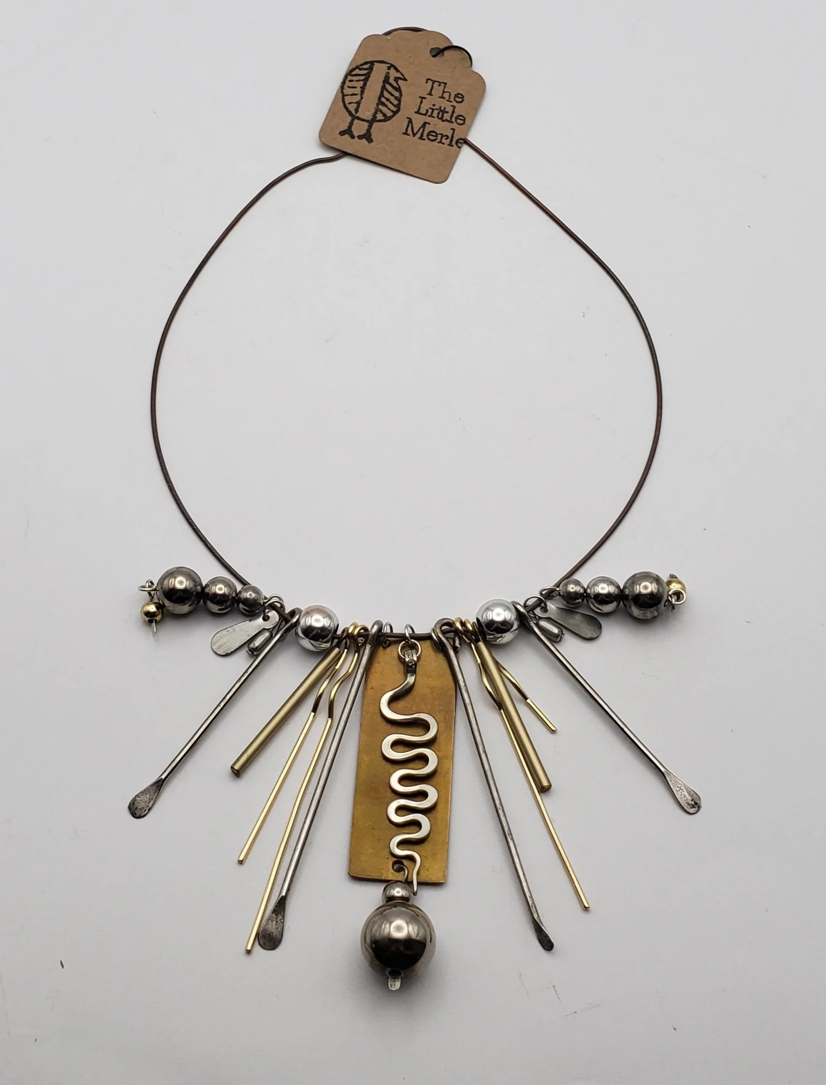 Mixed Metals Snake Necklace