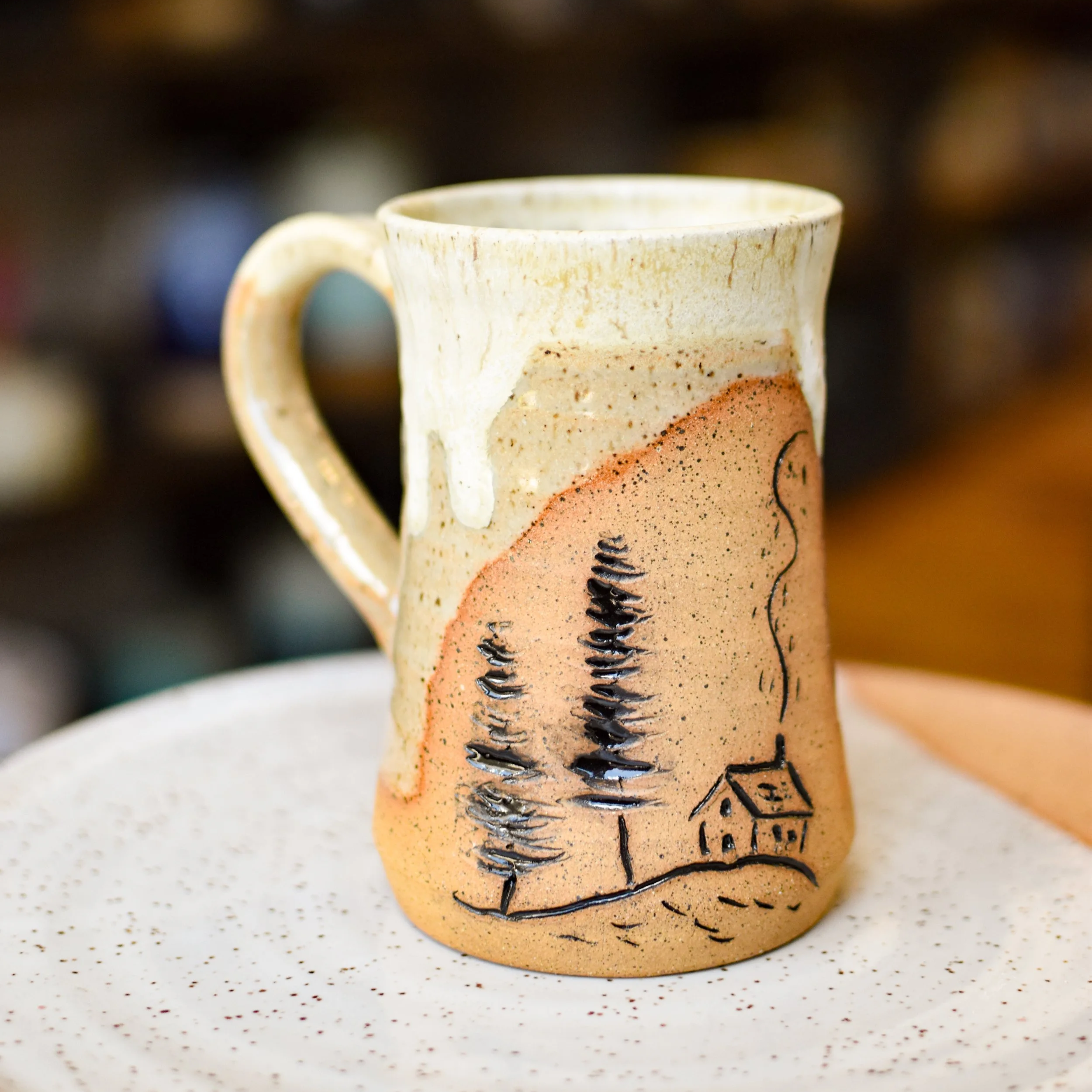 Hand Carved Mug