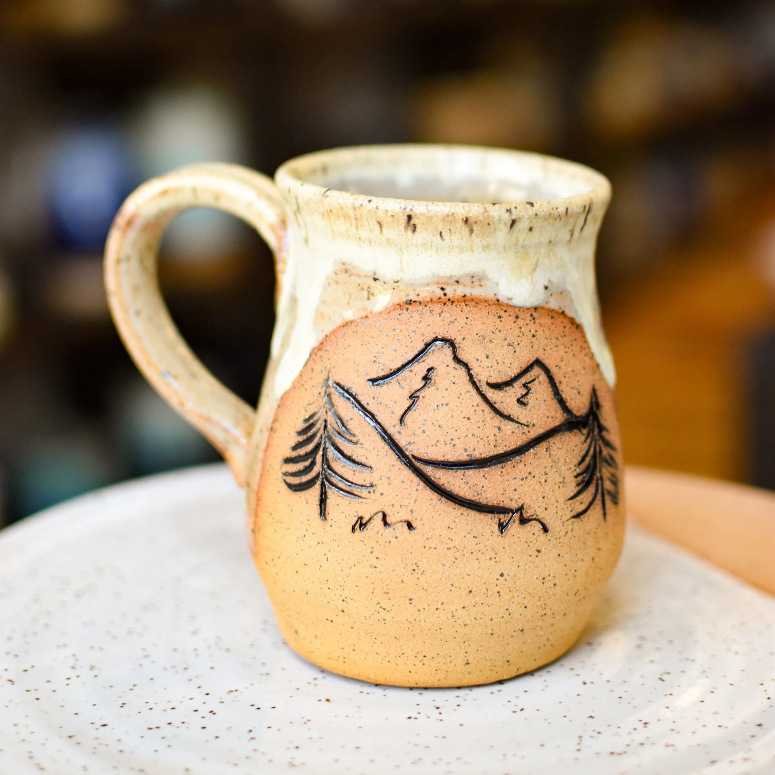 Hand Carved Mug