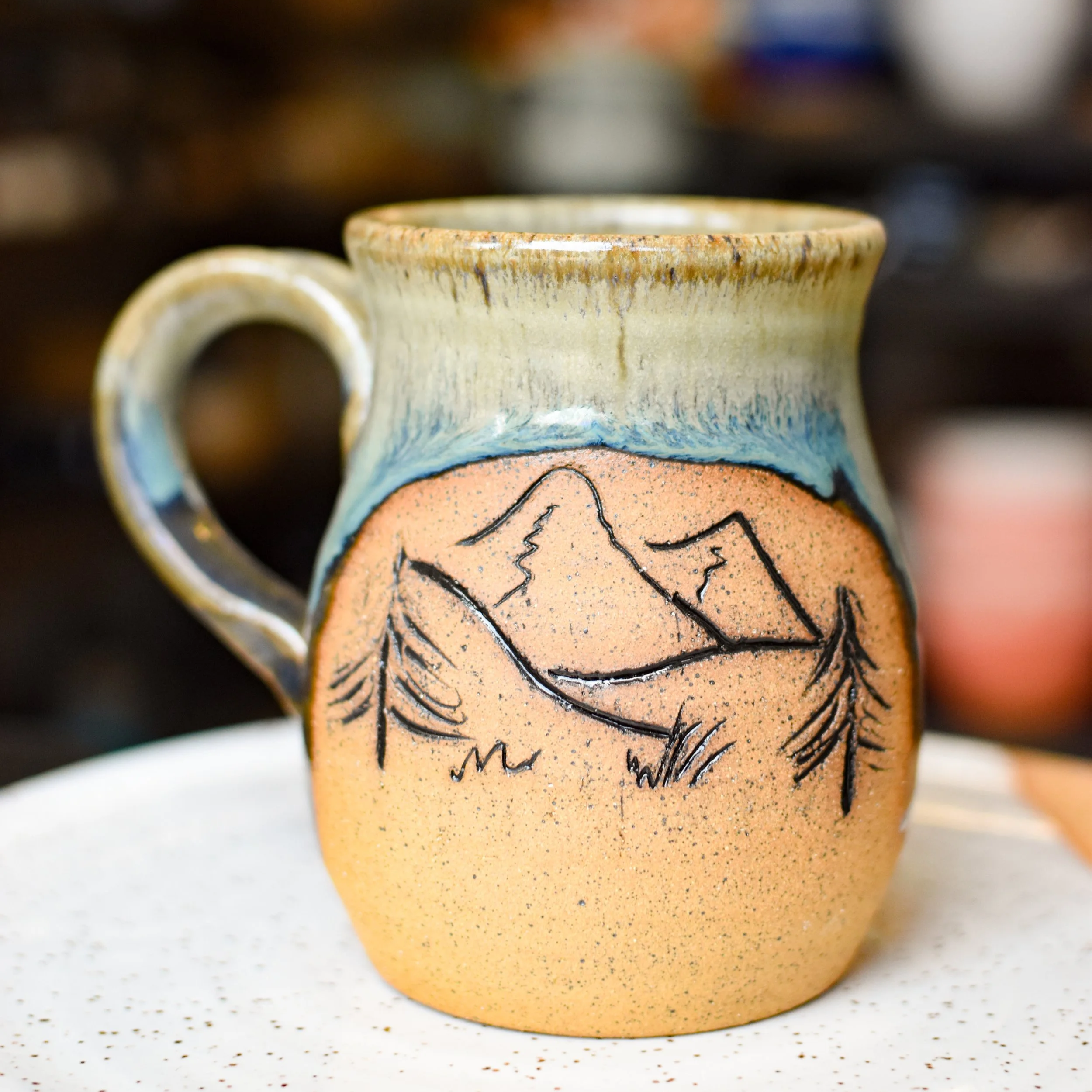 Hand Carved Mug
