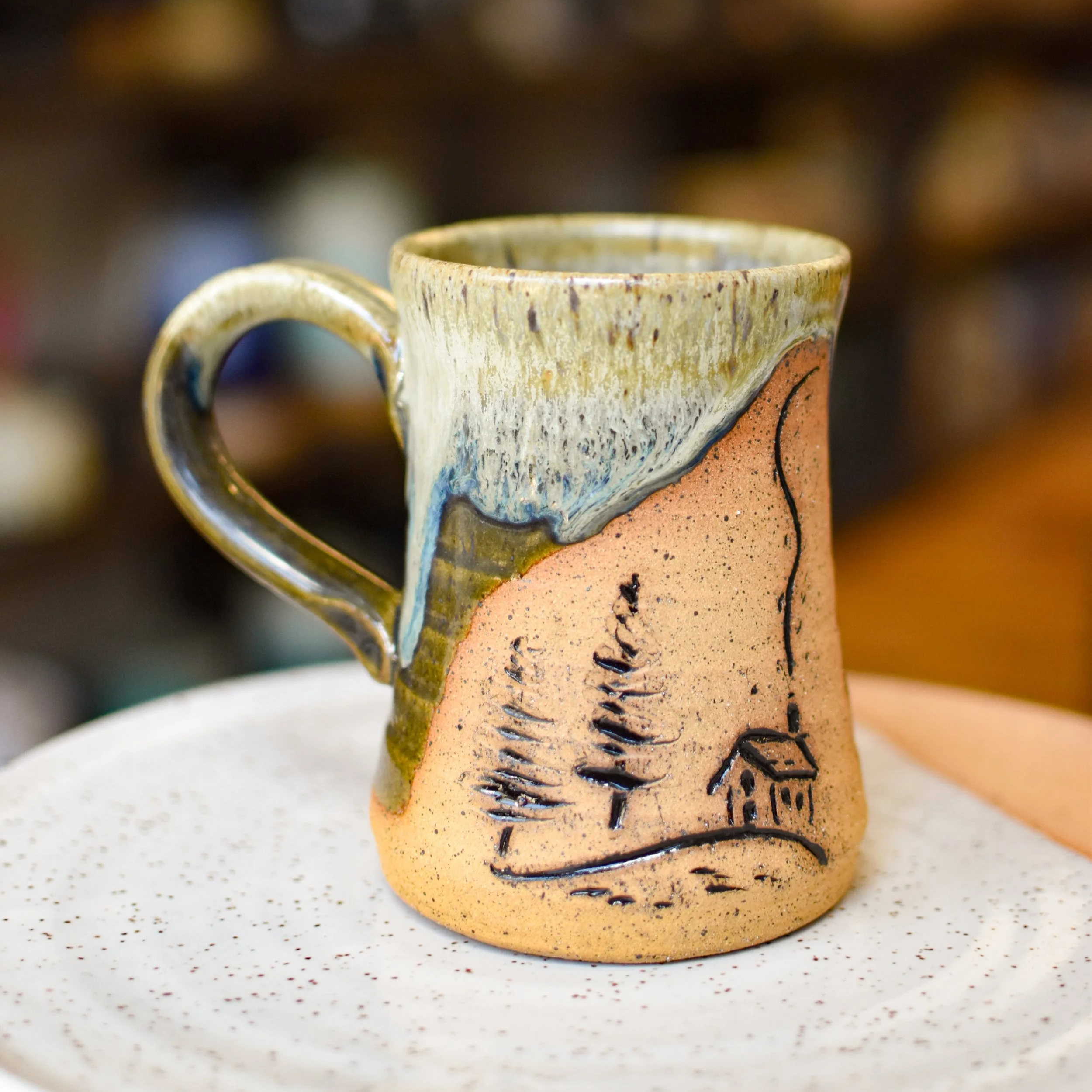 Hand Carved Mug