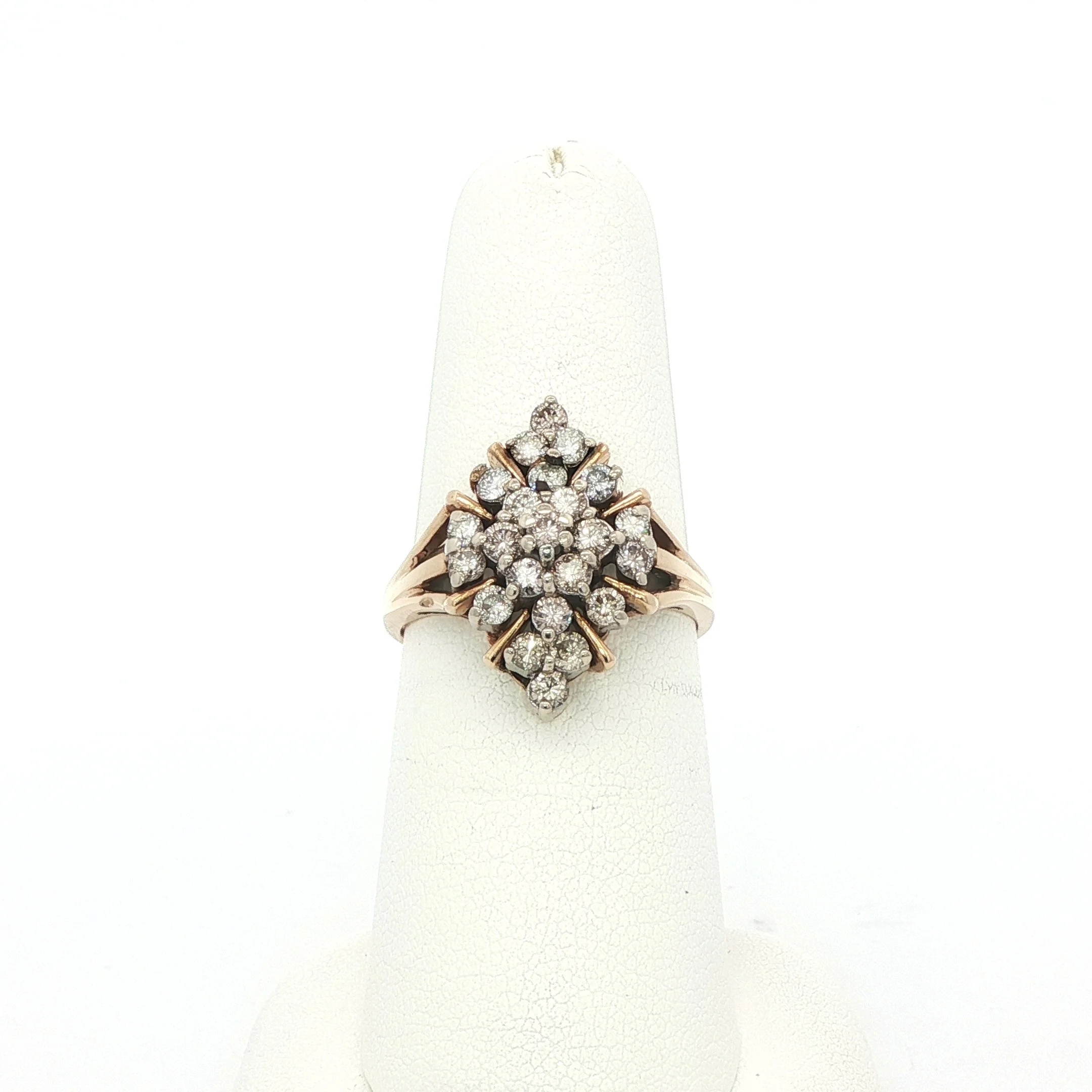 Diamond Cluster Cocktail Ring