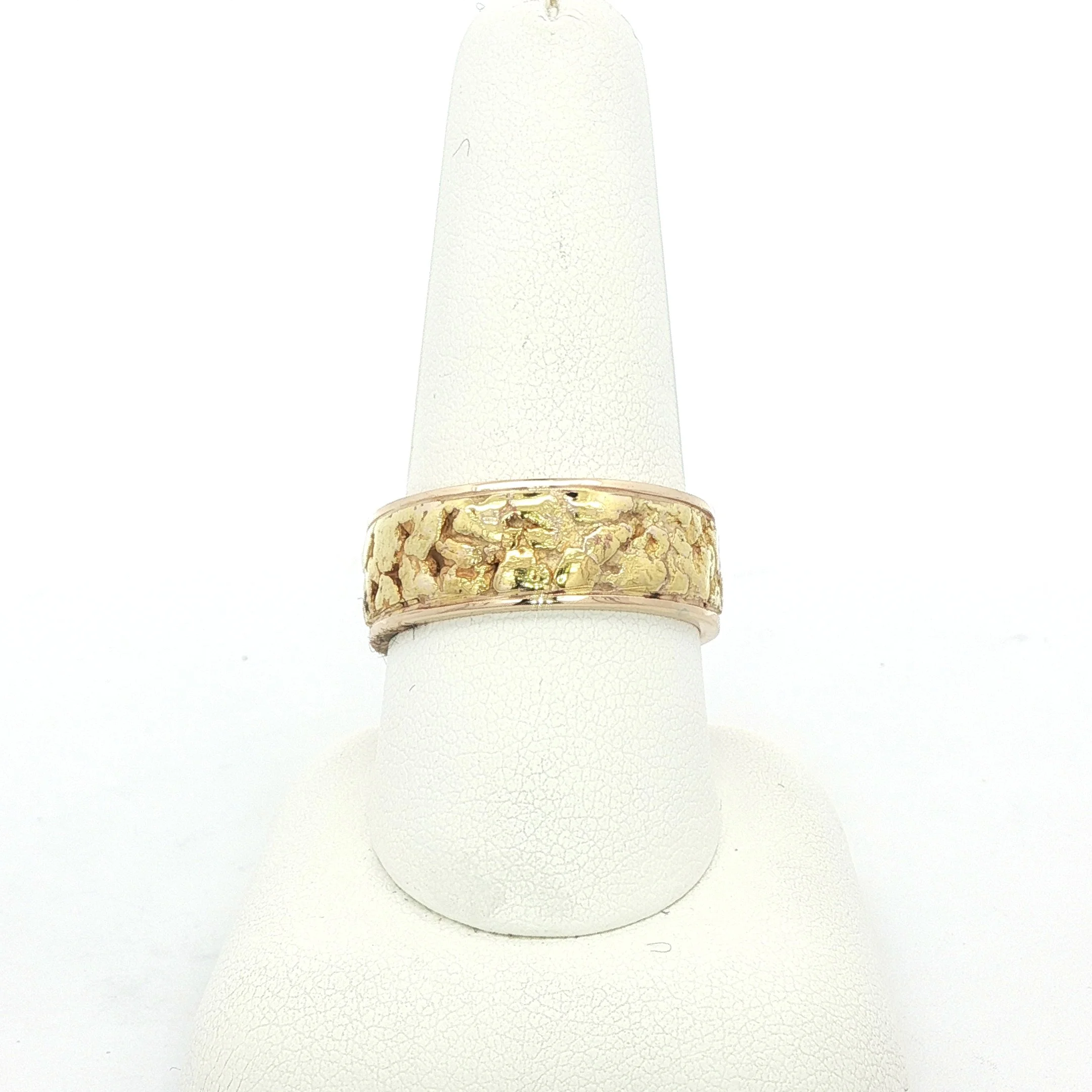 8mm 14k Gold Nugget Ring