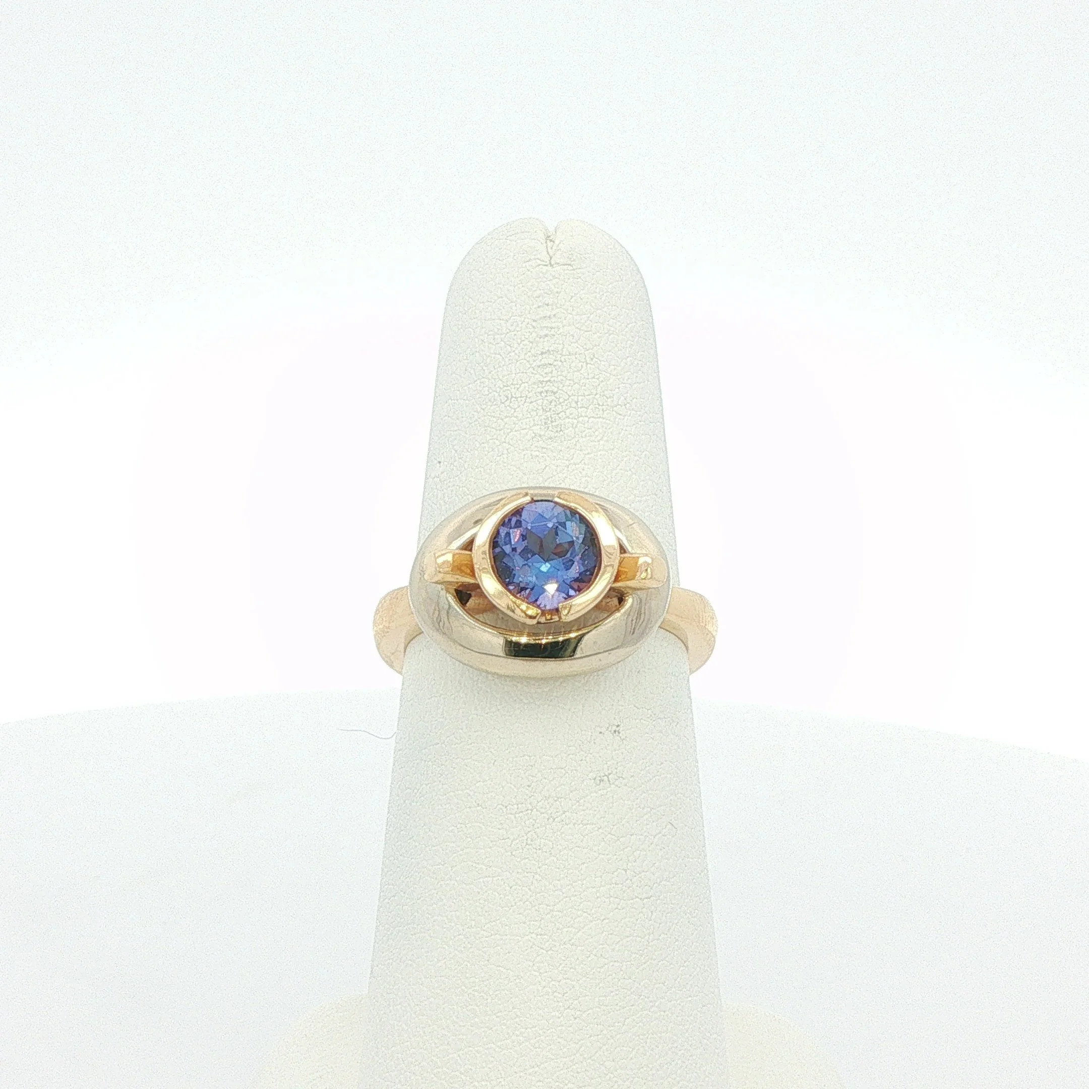 One-of-a-Kind 14K Two-Tone Gold Tanzanite Ring
