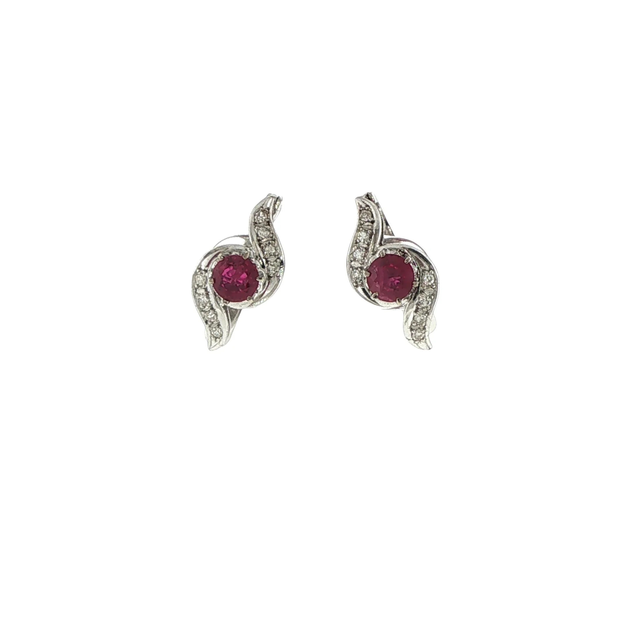 Ruby Diamond Earrings