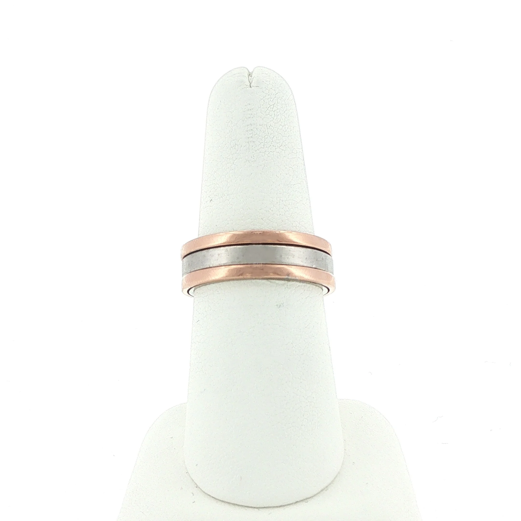 14K Rose & White Gold Band